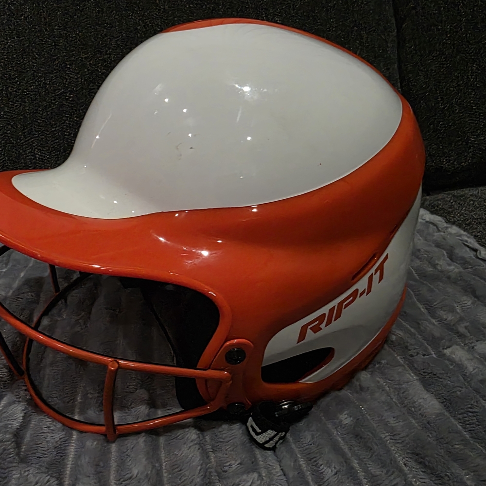 RIP-IT Orange and White Helmet - Picture 5 of 5